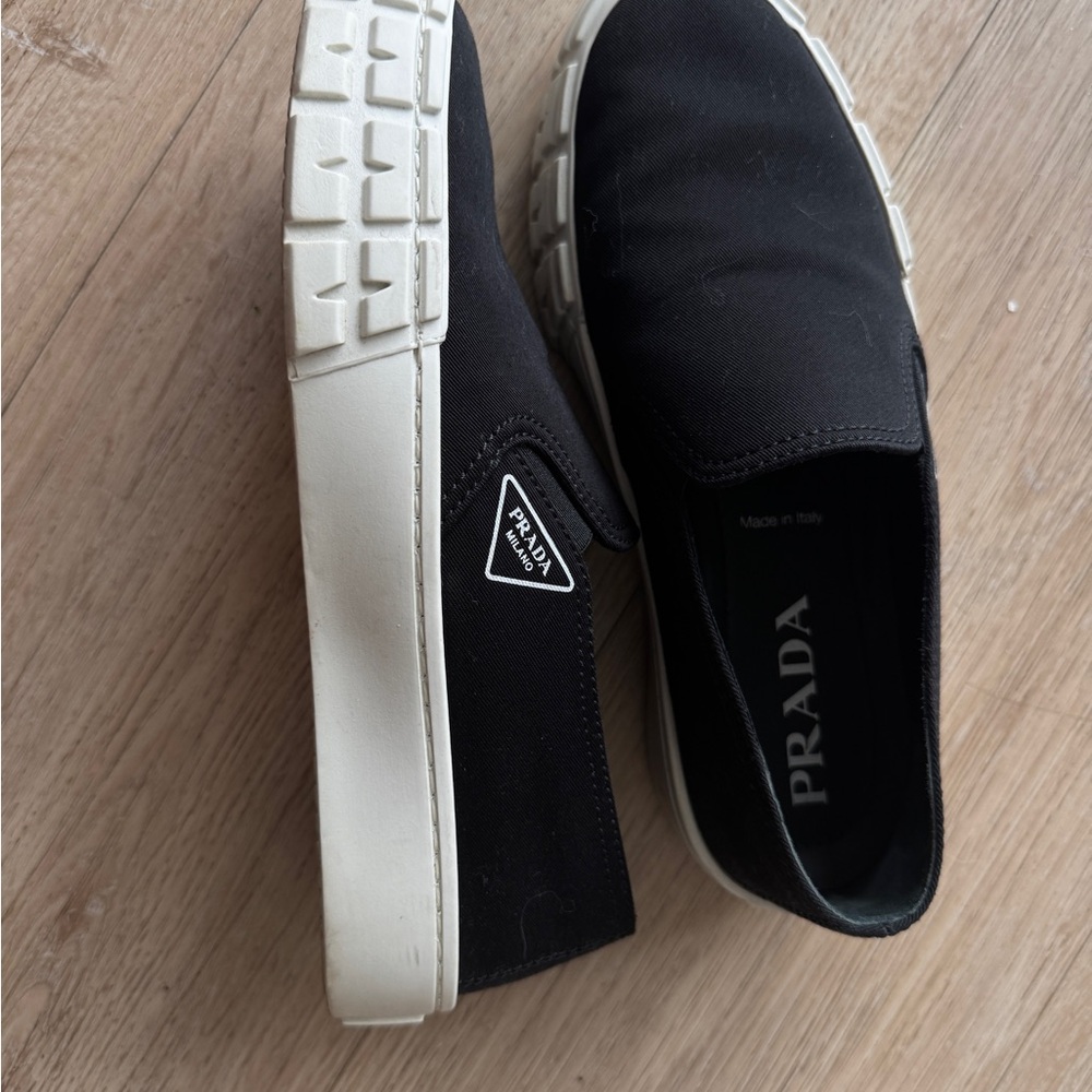 Prada woman’s Black Slip-On Shoes size 8US 38 Europe